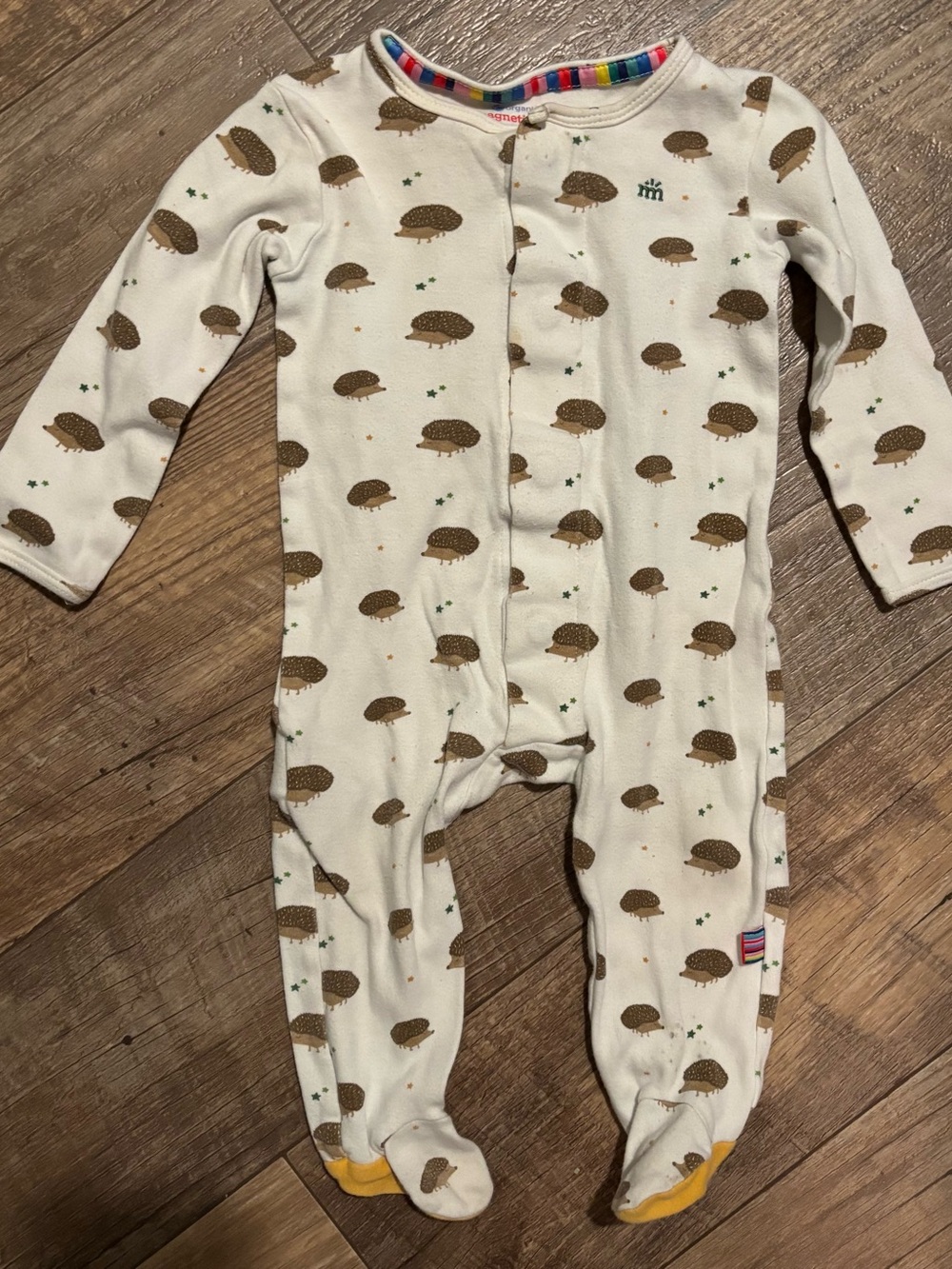 Magnetic Me Organic Cotton Hedgehog Footed Sleeper 6-9M